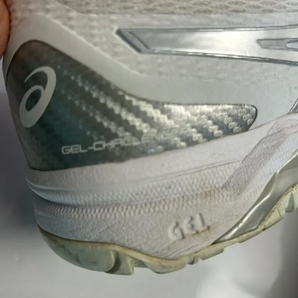 ASICS Gel-Challenger 12 White Silver Tennis Shoes 1042A041 Womens‎ 8.5 - Image 8
