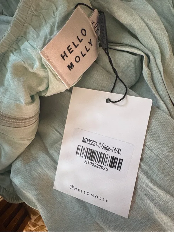 Hello Molly Sage Green Backless Strapless SUMMER GIRL Maxi Dress - Image 8