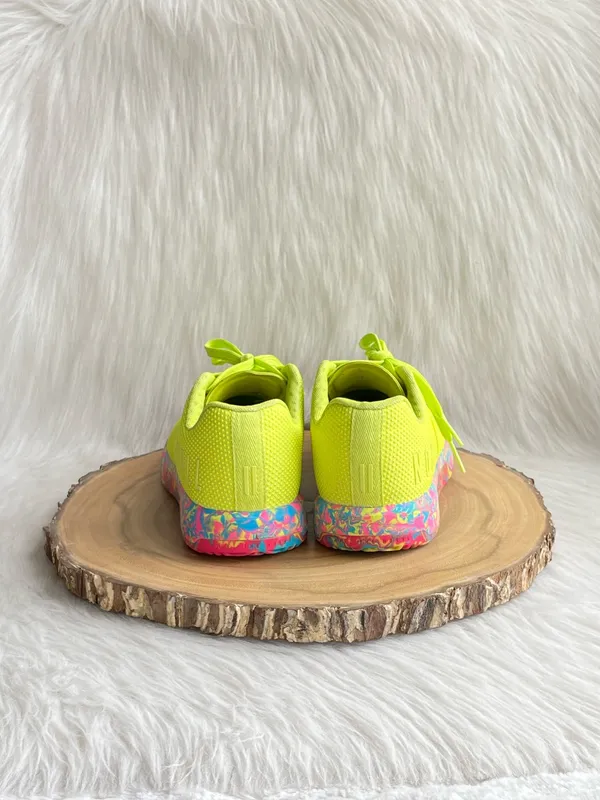 NOBULL Neon Yellow Sneakers with Multicolor Sole - Image 13