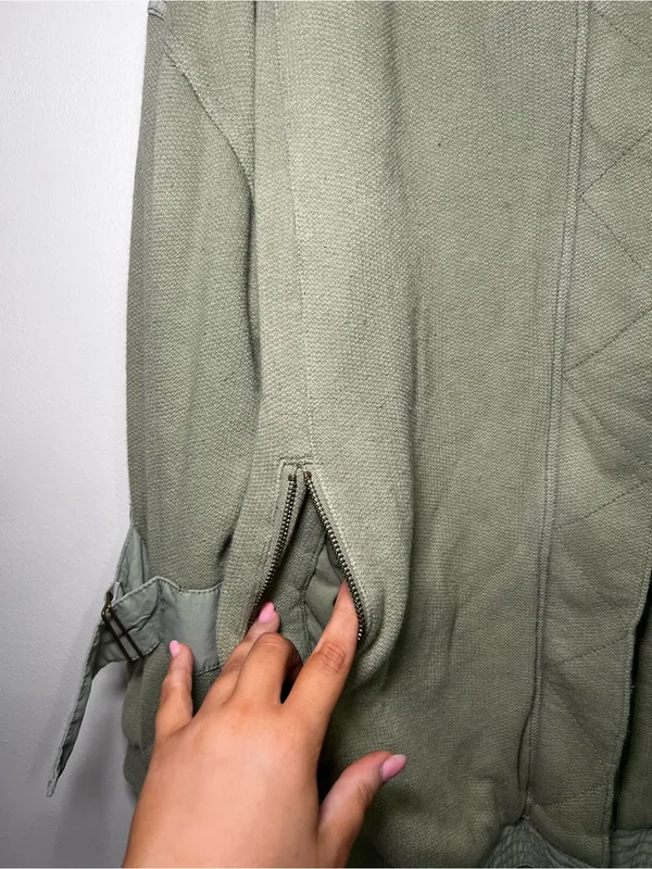 Free People Olive/Sage Green Jacket - Image 4