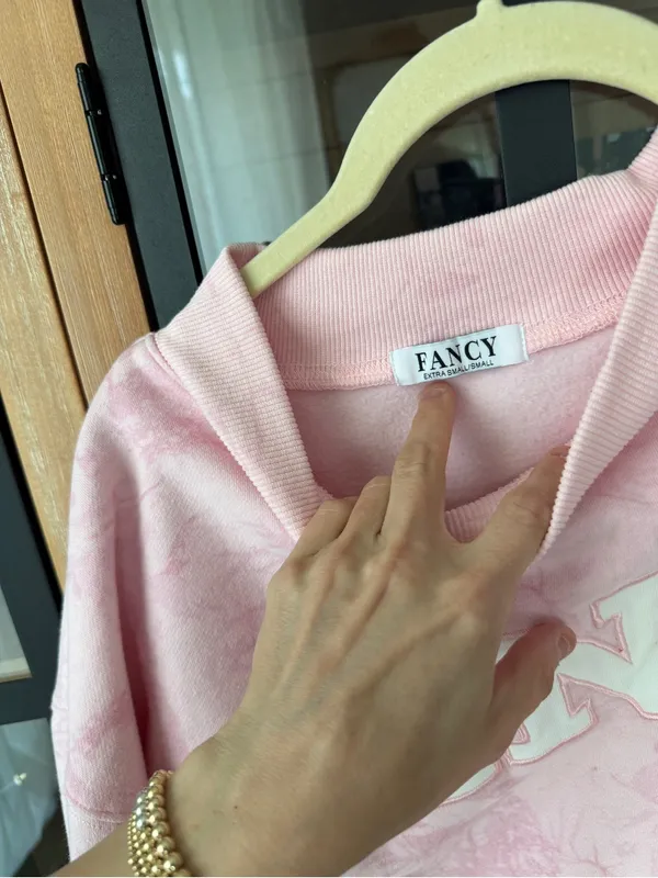 Shop Fancy camo mockneck sweatshirt pullover varsity letters parke - Image 2