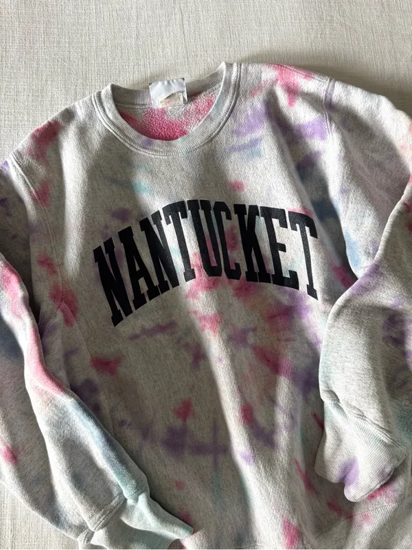 Nantucket Tie-Dye Sweatshirt - Lee Cross Grain Cotton, Large - Image 5