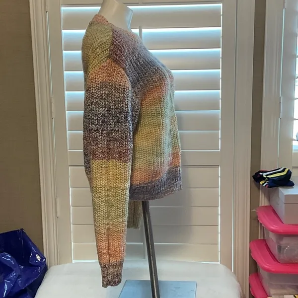Miami Multicolor Knit Women's Sweater Red Size L - Image 2