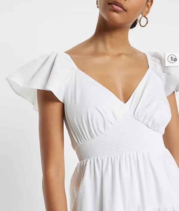 Express White Ruffle Maxi Dress - Image 3