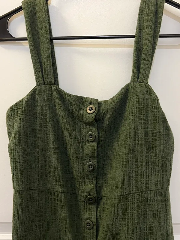 Madewell Green Dress in Size XXS - Image 5
