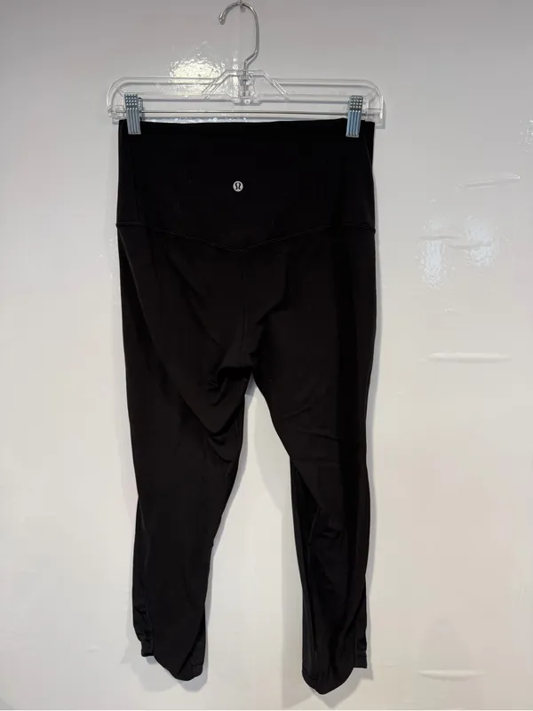 Black‎ Lululemon Athletic Capri Patterned Leggings - Image 3
