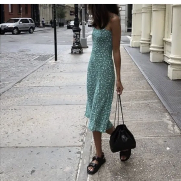 Realisation Par Silk Amelia Midi Slip Dress in Poison Ivy S - Image 7