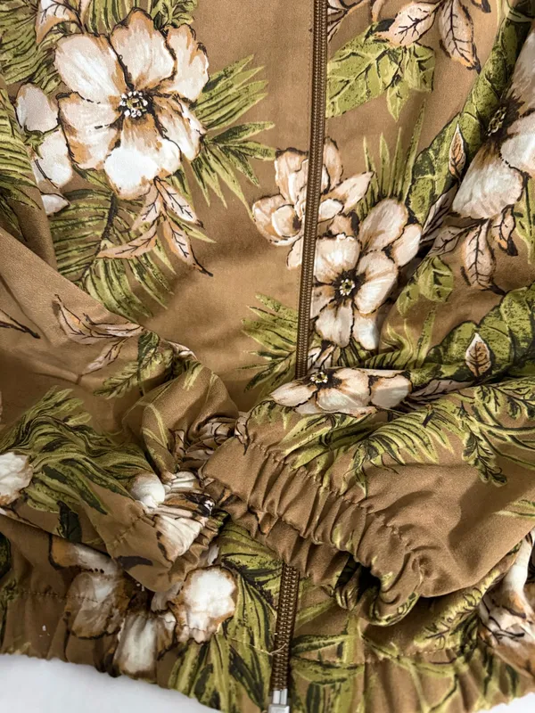 Bonworth Ladies Floral Print Lightweight Zip Up Jacket - Image 2
