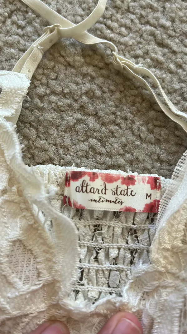 Altar'd State Intimates Lace Bralette Ivory - Image 3