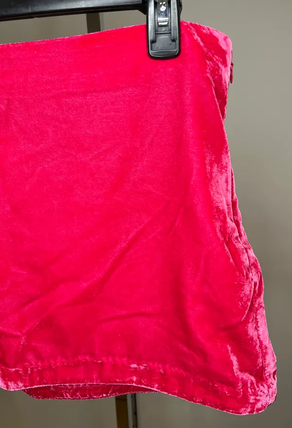 Free People Velvet Pink Mini Skirt - Image 6