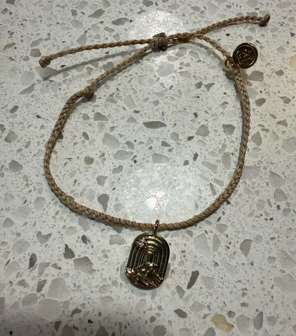 Pura Vida gold wave and sun charm bracelet - Image 2