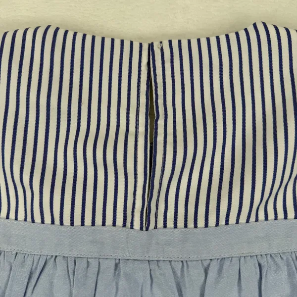 Pomander Place Womens Blue Striped‎ Tiered Babydoll Dress XS Cotton Colorblock - Image 12