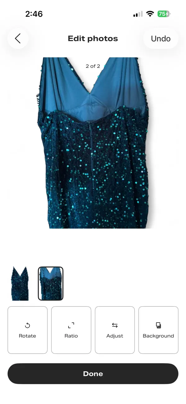 SheIn Green Sequence Dress - Image 2