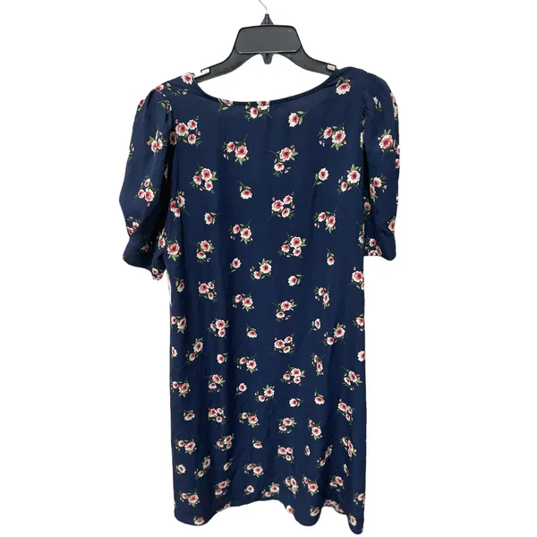 Chelsea28 Floral Puff Sleeve V-Neck Navy‎ Shift Dress Size Large - Image 10