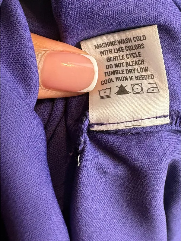 Violet Maxi Dress with Pink Floral Print Size Small - Image 9