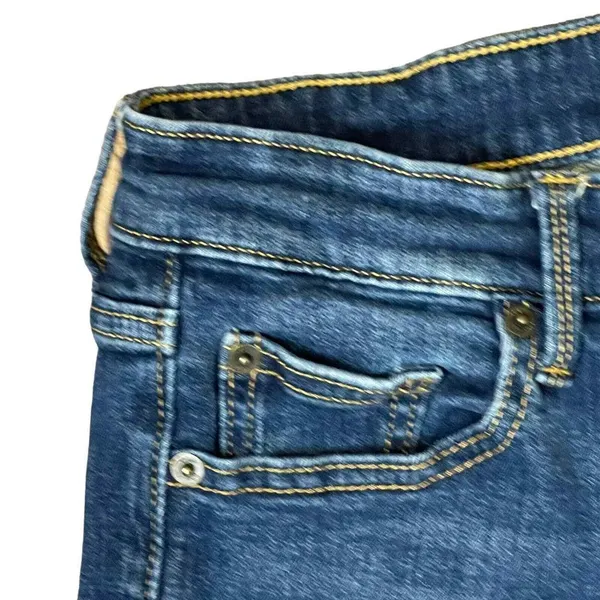 Gap‎ Denim Girlfriend Ankle Jeans Medium Blue Washed Mid-Rise Stretch 2R Women - Image 5