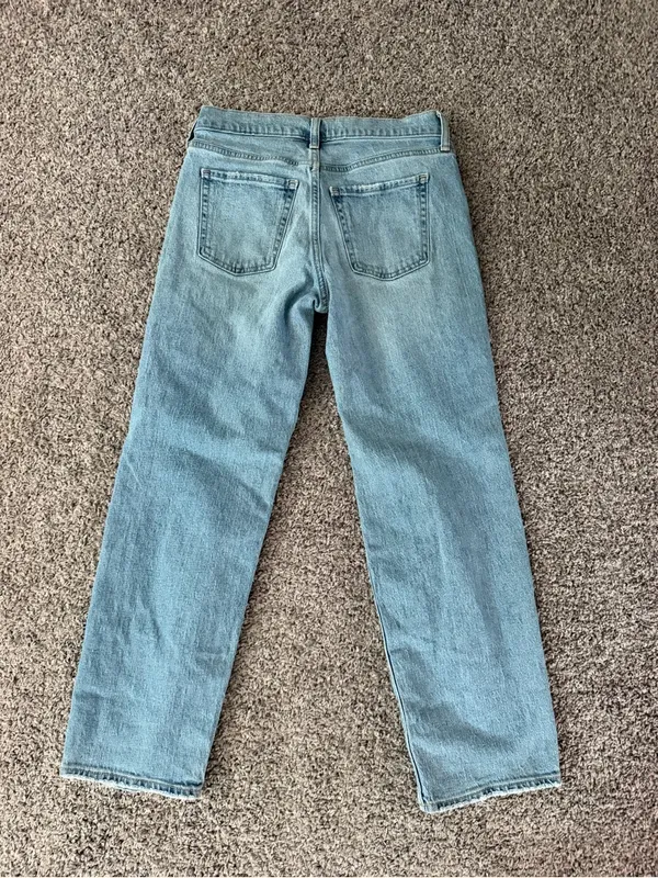 Old Navy Light Blue Distressed Boyfriend Jeans - Image 3