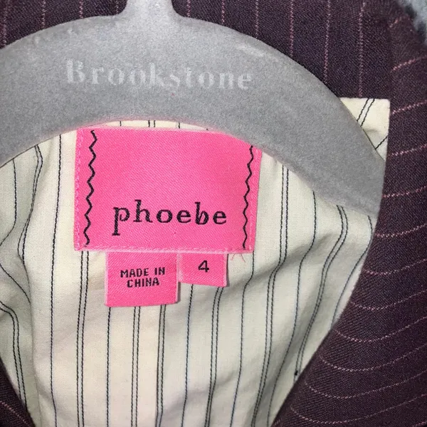 Phoebe Pinstripe Blazer Jacket Women 4 Three Button‎ Fitted Career Academia - Image 8