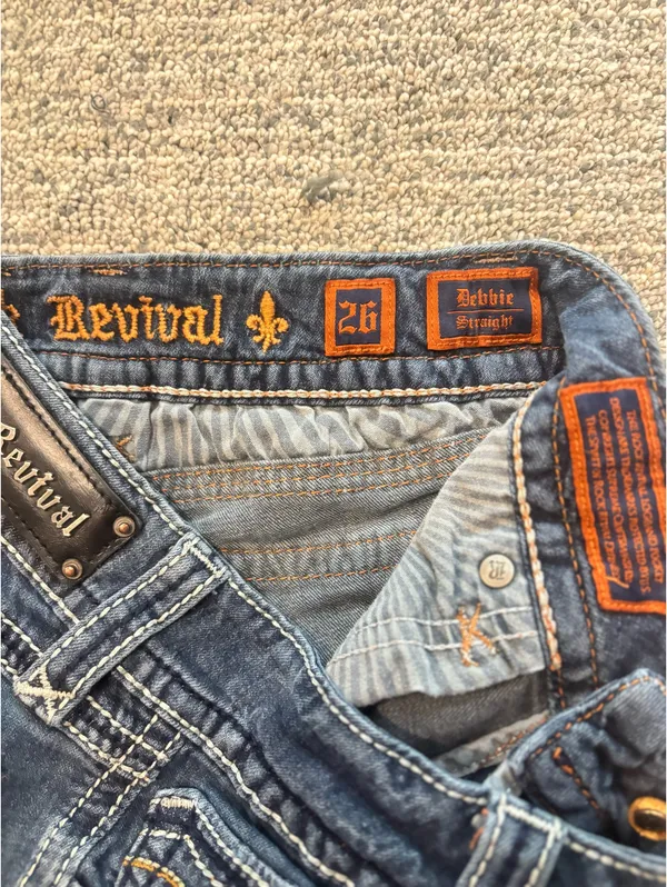 Rock Revival Debbie Straight Jeans Dark Wash - Image 4
