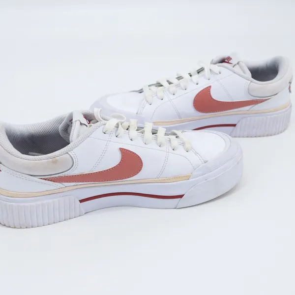 Nike Court Legacy Lift White Cedar Pink Platform Sneakers FQ8782-100 Women's 9.5 - Image 9