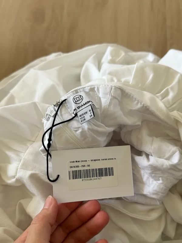 SHOWPO Trish Strapless Tiered Maxi Dress In White - Image 8
