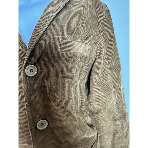 Vintage BOSS Hugo‎ Boss Corduroy Blazer Brown Ribbed Velvet Jacket Sz S - Image 3
