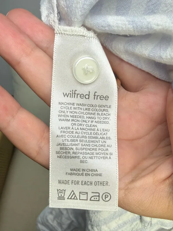 Wilfred Free Aritzia Boyfriend Linen Shirt Size XS - Image 8