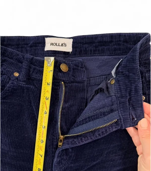 Rolla's womens Navy Eastcoast Flare Corduroy Jeans size 25 US (7 AUS) - Image 9