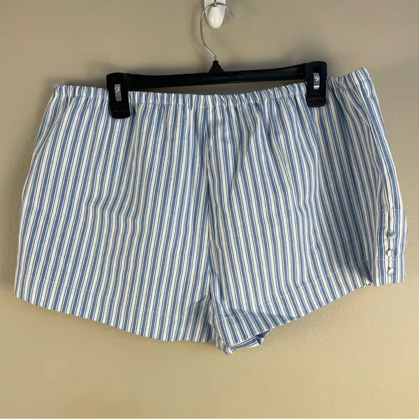 Altar'd State High Rise Blue White Striped Pajama Lounge Shorts Cotton NWT XXL - Image 7