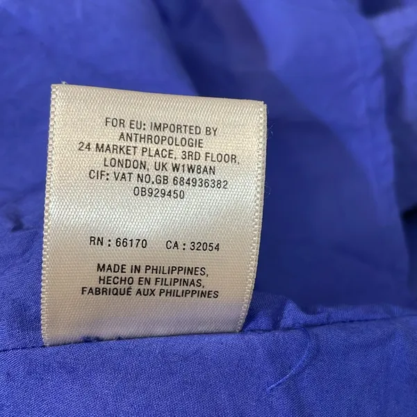 ANTHROPOLOGIE Maeve Seer Sucker Rosemary Midi blue Dress - Image 8