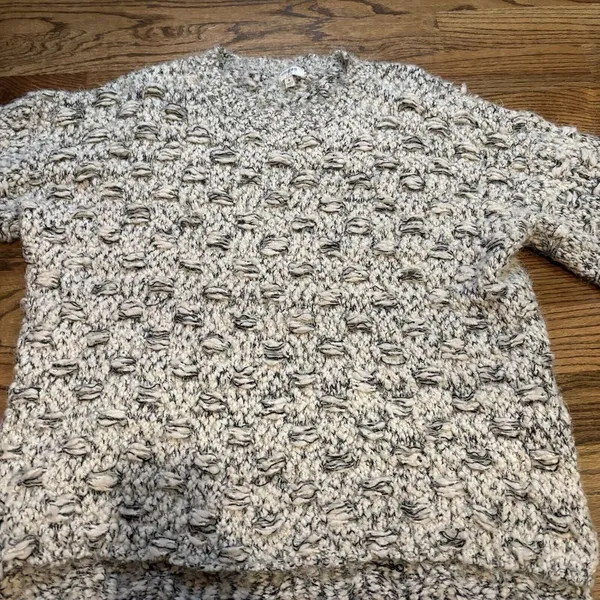 Umgee Women's Chunky‎ Knit Basket Weave Fuzzy Oversized Sweater Size Medium - Image 2
