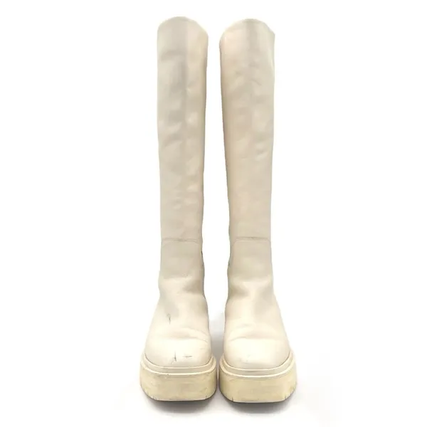Sam Edelman Larina Boot Ivory Cream Leather Tall Lug Sole Boots Women’s Size 7.5 - Image 4