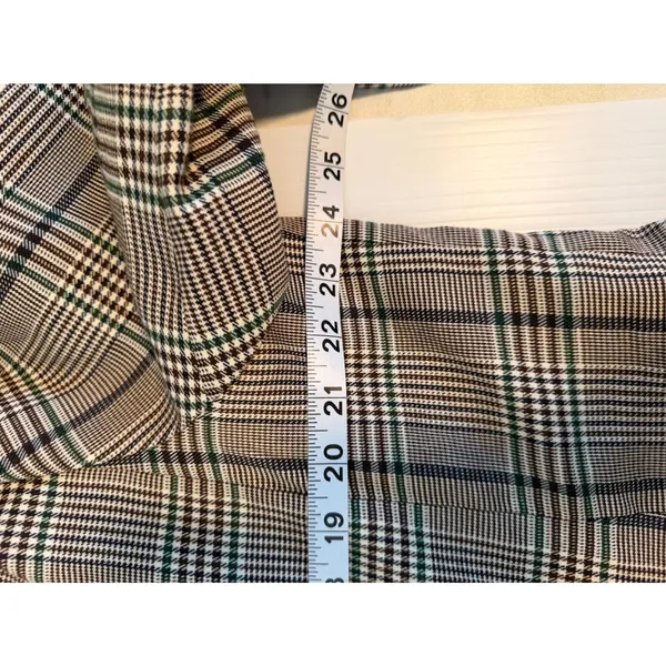 NWT ELOQUII Plaid Blazer Tie‎ Waist Jacket Women Size 20 Brown Green Formal - Image 7