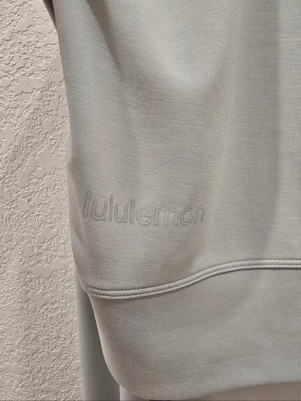 Lululemon Softstreme Perfectly Oversized Cropped Crew Sheer Blue 6 - Image 3