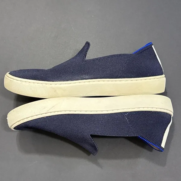 Rothys Navy Blue Classic Slide Sneakers Preppy‎ Quiet Luxury Designer 7.5 Women - Image 5
