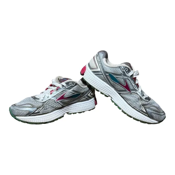 Brooks Ghost 8 Running Shoes Silver Pink - Image 3