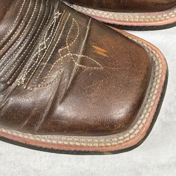 Ariat Circuit Patriot Weathered Tan Leather Square Toe‎ Boots 7B Heritage - Image 5