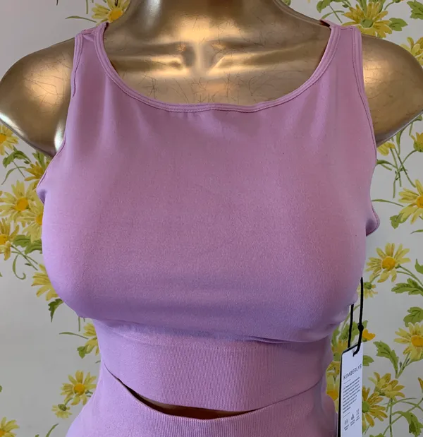 Seamless Crop Top & Biker Short Set size S - Image 5