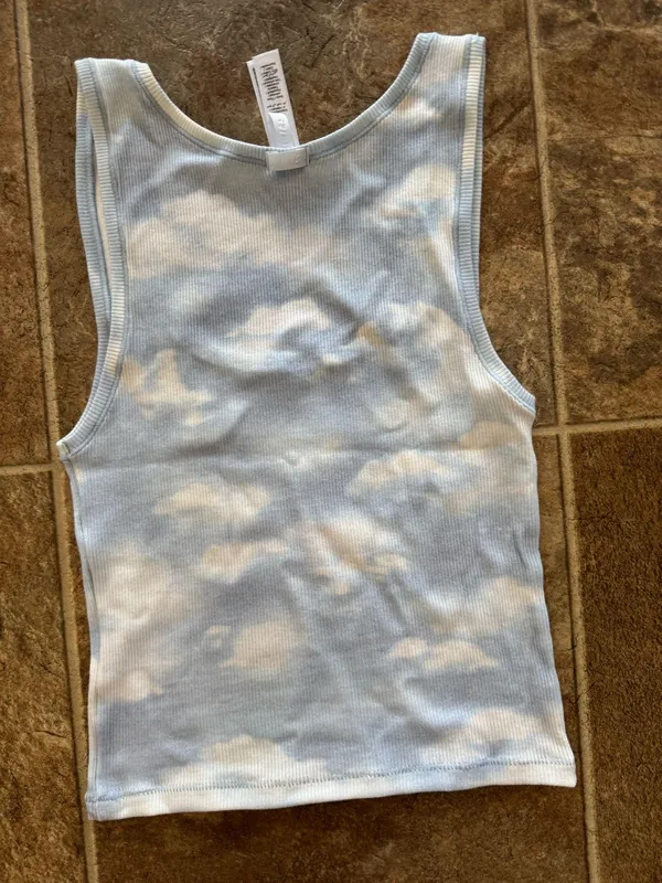 Skims Cotton Rib Tank Blue Quartz Cloud Medium - Image 8