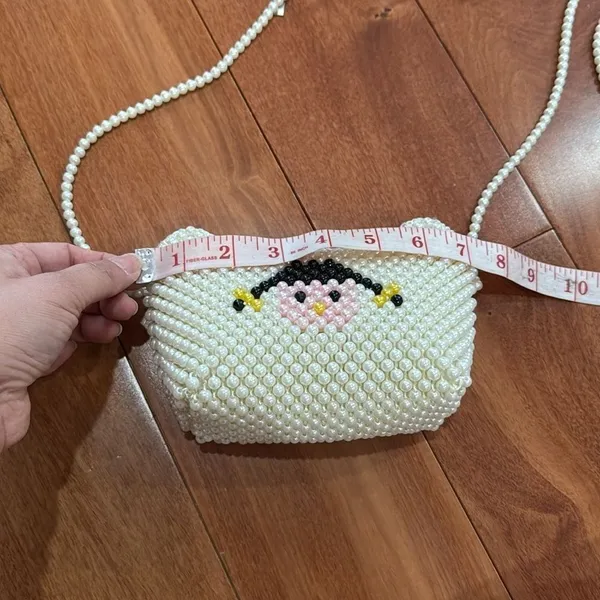 Beaded White Crossbody Bag‎ - Image 6