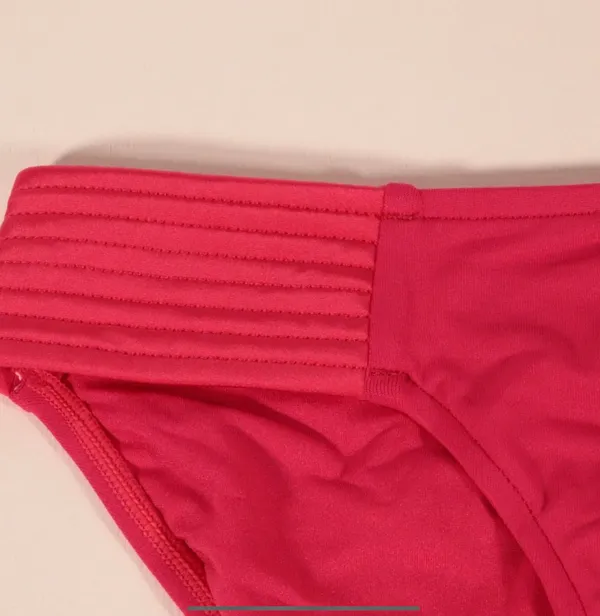 NWT Quilted Hipster Bikini Bottoms in Persian Pink - Image 5