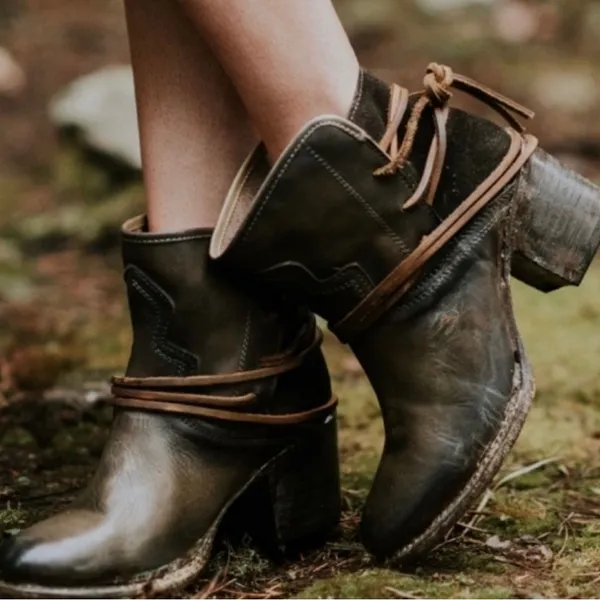 Freebird Casey Distressed Brown Booties - Image 2
