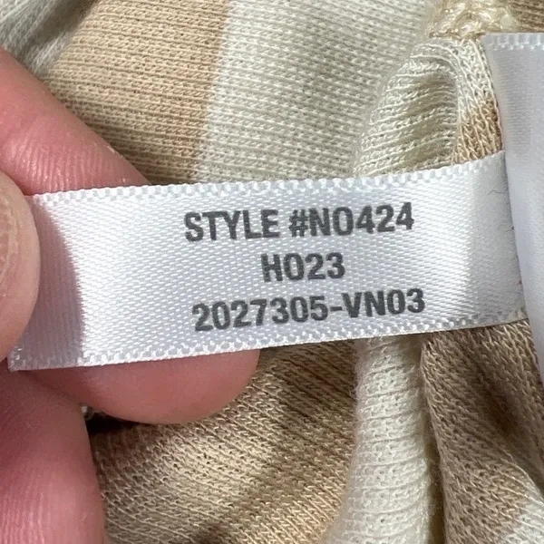 Madewell Striped‎ Turtleneck Top Tan Cream Ribbed Long Sleeve Meduim Casual EUC - Image 6