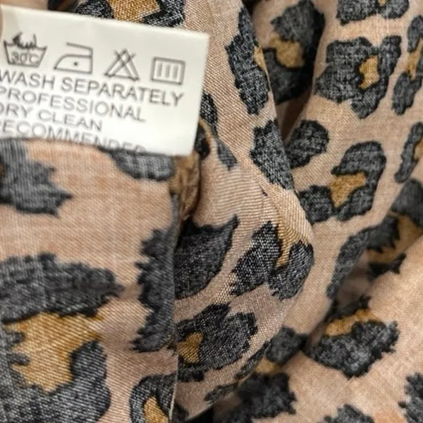 Ecowish Leopard Print Lightweight Wide Leg Pants SZ M Pull on Waist Casual Trousers - Image 5