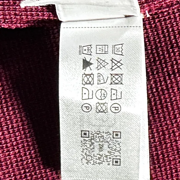 Zara Burgundy Cropped Cardigan Jacket Size S Collared Button Front - Image 8