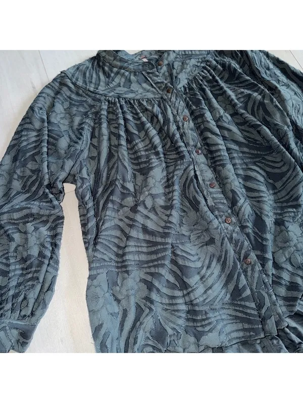 Free People Can’t Stop Dreaming Boho Whimsical Button Down Blouse size medium - Image 6