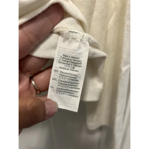New J CREW Women's SOFT Pullover Sweater Ivory Drawstring Cowl Neck Size XL - Image 3