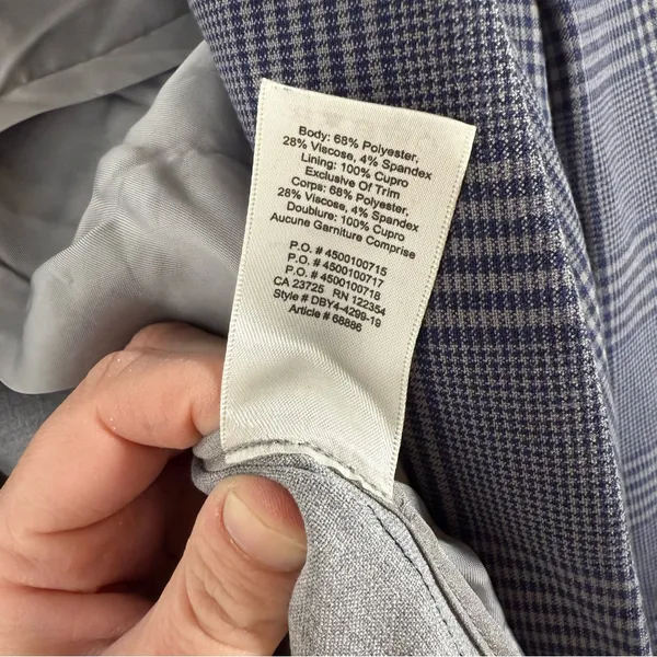 NWOT Wilfred by Aritzia Margaux Oversized Plaid Blazer Blue/Grey Size 0 - Image 10