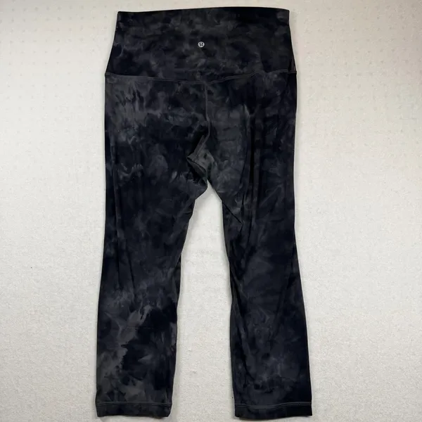 Lululemon Align Super High-Rise Crop 21” Diamond Dye Black Gray Size 12 - Image 2