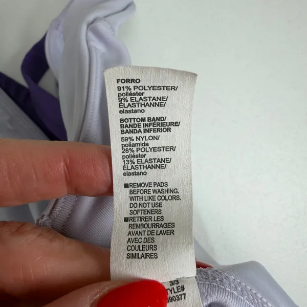 Under Armour Large Sports Bra Crossback Mid-Impact Purple 1390377 Gym Workout - Image 8